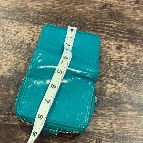 Coach Teal Wallet with Heart Clasp - Picture 7 of 10